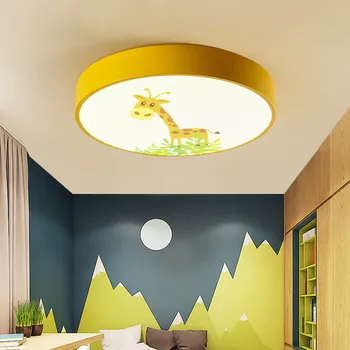 Детски светлини момче момиче карикатура прост модерен през цялата тестени изделия спалня тавана лампа творчески топла светлина, плафониери LU811954