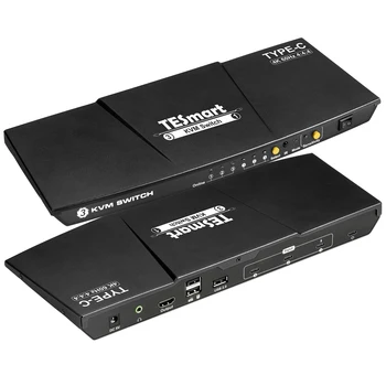 TESmart Висококачествен 3x1 KVM switch USB Type-C HDCP HDR EDID, минавайки през 4K60Hz KVM switch USB-C