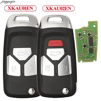Jingyuqin дистанционно Управление на Автомобилен Ключ За VVDI Xhorse За Audi XKAU01EN/XKAU02EN 3/4 Бутона Кабелен Режим Ключодържател