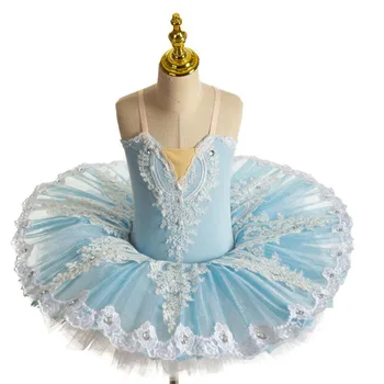 Детско Балетное рокля-пакетче с пайети за балерина, танцово рокля-пакетче, Детски Танцови Костюми 