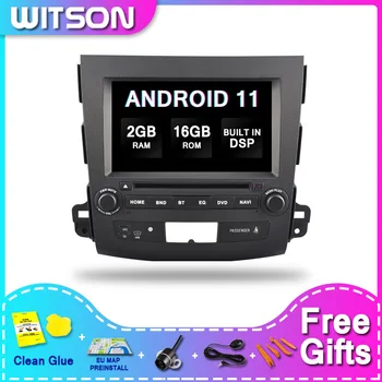 WITSON DSP 2 GB 16 2Din Android 11 Автомобилен Мултимедиен Плеър За MITSUBISHI OUTLANDER Радио Аудио GPS Глон