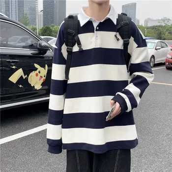 Пролетно-есенен Нов Случайни Шарени Свободен Пуловер в Гонконгском стил в корейски стил, Trend Тънък Пуловер, Модерен Мъжки Тънък Пуловер