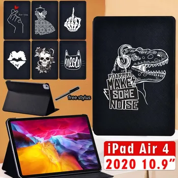 ipad air 4 калъф Кожен Таблет Регулируема Поставка Калъф за Apple iPad Air 4 10,9 См 2020 Творческа Личност Защитната Обвивка