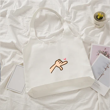 Harajuku Tumblr Графични Дамски Чанти За Пазаруване, Холщовые Тъканни Чанти-Тоут, Портмонета и Чанти, Дамски Еко Торби за Многократна употреба За Пазаруване На Рамото