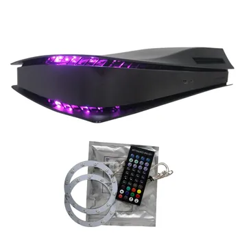 Лампа с функция за пикап RGB Marquee и обвивка за конзолата PS5 Symfony с множество Ефекти led подсветка с капак на Корпуса на хост