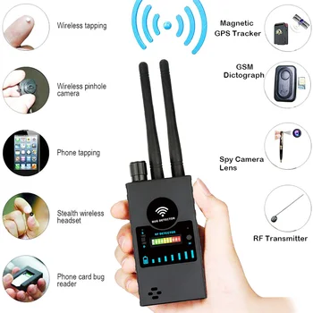 Многофункционален Анти-Детектор за Камера на GSM, Аудио Грешка Finder GPS Сигнал Обектив RF Тракер за Откриване на Finder Радио Скенер