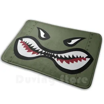 Зъбите на акулите! Мат Килим-Мини Постелки За Пода Спалня Летящ Тигър Самолет A10 Шуменско Зъби На Акула