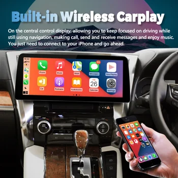 12,3-инчов Мултимедиен Главното устройство Carplay 128 gb Автомобилен Плейър Стерео Радио За Toyota VELLFIRE Alphard 30 2015-2019 Android 12
