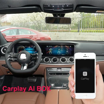 Carplay Ai Android Box Автомобилен Мултимедиен Плеър Кола игра КЛЮЧ Безжична Android Авто Applepie Мини КУТИЯ За Benz E Class E 350 L