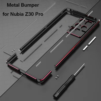 ZTE Nubia Z30 Pro 5G Броня с Алуминиева Метална Рамка Калъф за Носене за Nubia Z30 Pro Метален Калъф калъф за телефон за Nubia Z 30 NubiaZ30 Pro