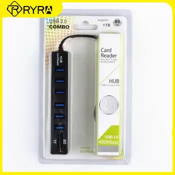 RYRA USB Хъб 8 Пристанища за Разделител 2,0 Мулти Сплитер Многофункционален Удължител Преносим Адаптер, Четец на Карти Памет TF/SD Компютърни Аксесоари