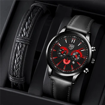2022 Luxe Heren Zakelijke Lederen Quartz Horloge Fashion Mannen Sport Armband Horloges Hristo Datum Klok Relogio Masculino