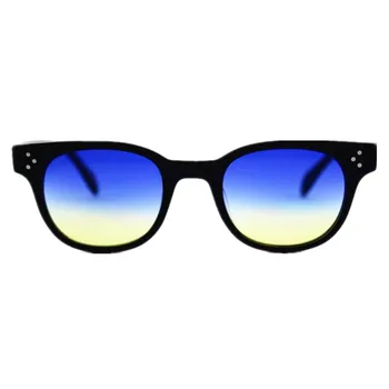 Qulaity Тъмни поляризирани Слънчеви очила AFTO Унисекс 49-22-145 UV400 Квадратни очила с пълна рамки от чиста дъска с наклон
