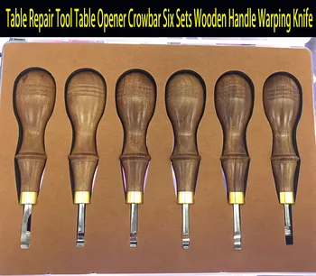 Инструмент за ремонт на масата отварачка за плот железен лост долната капачка делото монтировочный нож комплект от шест теми дървена дръжка монтировочный нож