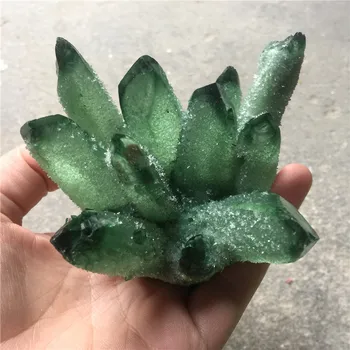 Красива Зелена Призрак Фантомно Кристални Клъстер рок камъни, кристали от минерален Образец Лечебни рейки Минерали Изцеление на Рейки