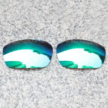 E. O. S Поляризирани Подобрени Сменяеми лещи за слънчеви очила Oakley Челюст - Изумрудено Зелено Поляризованное огледало