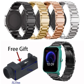 Каишка за часовник от неръждаема стомана, 20 мм за Xiaomi Huami Amazfit/Samsung Galaxy active 2 и 3 /Huawei Watch GT 2 42 мм и 46 мм Pro Каишка за часовник