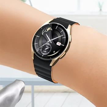 Магнитен Силиконов Ремък За Samsung Galaxy Watch 4 44 мм 40 мм Регулируем Маншет с Линия За Galaxy Watch 4 Classic 42 мм и 46 мм Каишка
