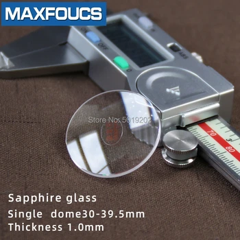 Стъкло за часовници сапфирен със защита от надраскване, бвп купол Дебелина 1,0/1,1 мм, диаметър 30 мм ~ 39,5 мм, прозрачно стъкло, 1 бр.